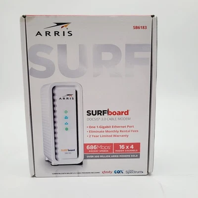 ARRIS SB-6183 SURFBOARD DOCSIS 3.0 Cable Modem 16X4 Channels 686 MBPs - Image 1 of 4