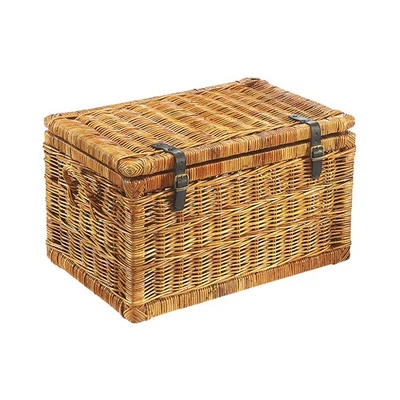 Praktische Sitztruhe Allzwecktruhe Wäschetruhe Korbtruhe Rattan lacak 70x45x40 - Bild 1 von 4