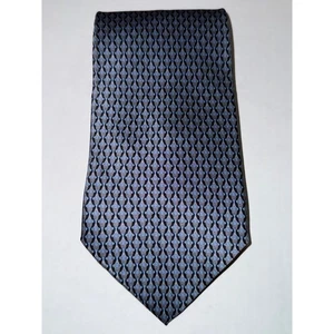Bruno Rossi Light & Deep Blue Classic Pattern Necktie, 100% Silk - Picture 1 of 3