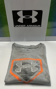 Under Armour Logo T-Shirt Size 6-Gray-Bin226 - Picture 1 of 6