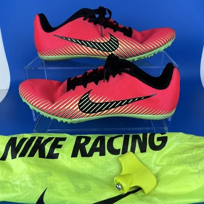 Nike Zoom Rival M 9 Track Shoes Sz 11.5  Mens AH1020-601 Bright Crimson Volt - Image 1 of 4