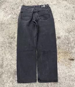 Vtg Polo Jeans Co Men 33x34 Black Baggy Loose Fit Faded Wide Skater Ralph Lauren - Picture 1 of 19