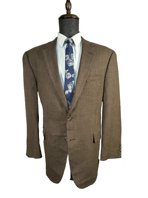 CHAPS Mens Brown PURE WOOL Classic Fit Sport Coat Blazer Jacket SIZE 44R - Image 1 of 4