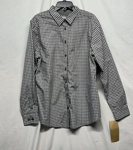 Urban Collection by Chef Works Long Sleeve Plaid Button Up Medium Men New - Picture 1 of 8