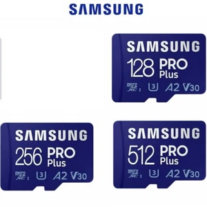 Micro SD SamSung 128GB/256GB/512GB PRO Plus Card microSDXC Class10 160MB/120MB - Picture 1 of 7