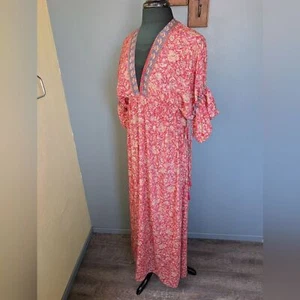 Karma Highway Bohemian Floral Pink Maxi Dress - Picture 1 of 13