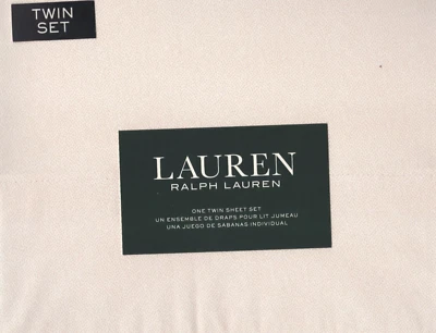 Juego de sábanas dobles Ralph Lauren guijarros rubor rosa 3 piezas casa lunares granja elegante Foto 1 de 4