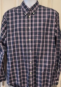 Bills Khakis Blue Red White Plaid Button Down Shirt - XL Classic Fit - Picture 1 of 2