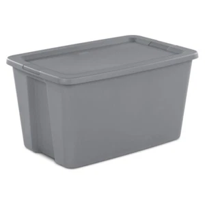 Sterilite  Large Storage Bin, 30 Gallon Plastic Container with Snap-On Lid, Gray - Picture 1 of 8