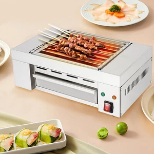 Placa plana para barbacoa parrilla encimera eléctrica 1500 W para comercial 110 V EE. UU. - Imagen 1 de 21