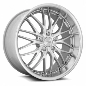 19x9.5 MRR GT1 5x108 +40 Hyper Silver Machine Lip Wheels (Set of 4) - Picture 1 of 3