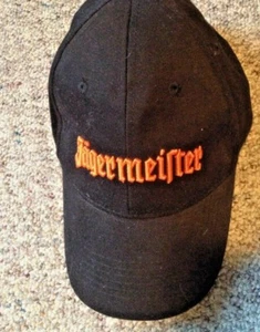 Schwarze Baseball Cap bestickt Jaegermeister orange Logo Hirsch Baumwolle verstellbar - Bild 1 von 4