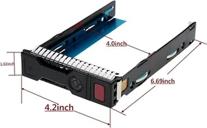 HP 3.5" LFF SAS SATA DL360p DL380p G8 G9 Server Hard Drive Caddy Tray 651314-001 - Foto 1 di 1