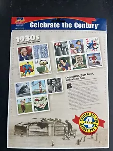 Celebrate the Century 1930'S Stamp Sheet 1998 SEALED NEW Series #4 of 10 NEW - Picture 1 of 2