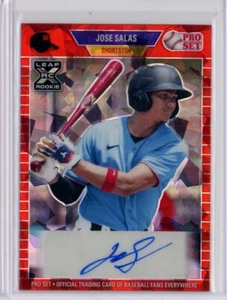 2021 Leaf Pro Set Metal '89 Crystal Red #PAJS1 Jose Salas RC AUTO - Picture 1 of 2