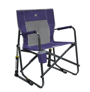 GCI Outdoor Freestyle Rocker Foldable Rocking Camp Chair, Purple - Picture 1 of 5