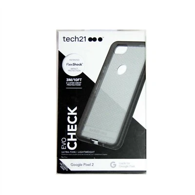 TECH21 CASE FOR GOOGLE PIXEL 2 EVO CHECK IMPACT PROTECT SMOKEY *NEW #3* T21-5803 - Image 1 of 3