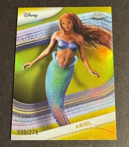 2025 Topps Chrome Disney Ariel /275 Yellow Refractor #63 - Picture 1 of 3