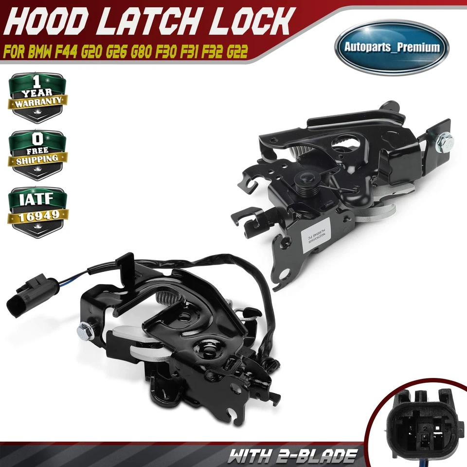 2Pcs Front Hood Latch Lock for BMW F44 G20 G26 G80 F30 F31 F32 G22 G23 F36 G82 - Image 1 of 4