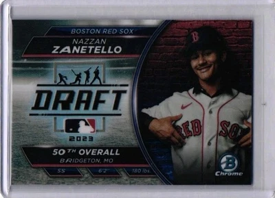 2023 Bowman Draft Chrome Nazzan Zanetello Bowman Draft Night Refractor /250 - Image 1 of 2