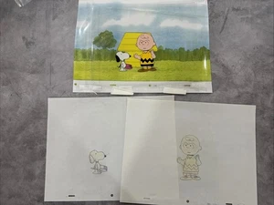 Peanuts Charlie Brown and Snoopy Show "Snoopy's Trick" Production Cel Group - Imagen 1 de 7