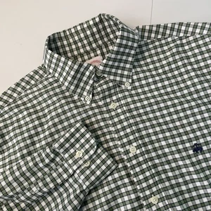Brooks Brothers 346 Hombre Mediano Sin Hierro Supima Algodón Verde Azul Marino Blanco Cuadros - Imagen 1 de 6