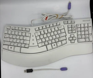 Microsoft Natural Keyboard Elite PS/2 & USB Ergonomic X06-19331 KU-0045 Tested - Picture 1 of 2