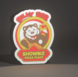 Showbiz Pizza Place Billy Bob 3D Printed LED Light-Up Sign 9" Retro Decor Lamp - Picture 1 of 1