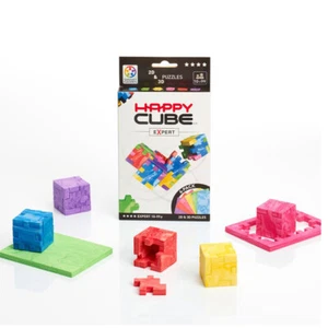 Smart Games Happy Cube Expert - 2D & 3D Puzzles Foam Square Adult Brainteasers - Picture 1 of 3