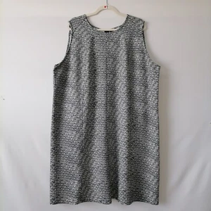 Worthington Women's White-Black Sleeveless Zip Moscova Mini Dress Plus Size 3X - Picture 1 of 7