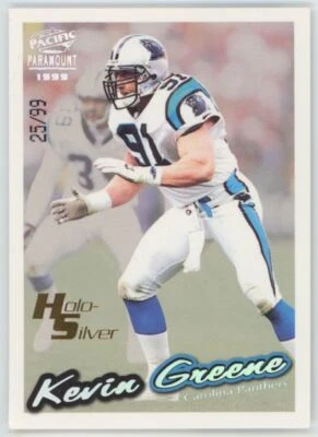1999 Pacific Paramount HoloSilver 25/99 Kevin Greene  Carolina Panthers #37 - Image 1 of 2