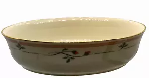 LENOX ROSE MANOR pattern Oval Vegetable Serving Bowl - 9-1/2" Holiday Dinner EUC - Picture 1 of 10