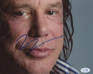 ¡FOTO FIRMADA DE 8x10 LEGENDARIO ACTOR MICKEY ROURKE! ACOA SIN CITY THE WRESTLER - Imagen 1 de 2