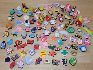 100 Mixed PVC Shoe Charm Lot Random Different Charms for clog shoe decoration - Picture 1 of 5