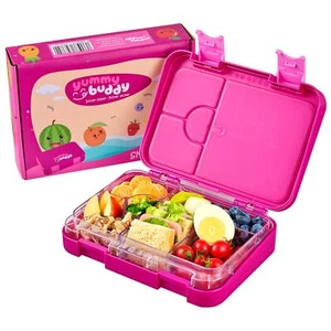 Contenitore per pane bambini con 6 scomparti e chiusura a clic contenitore per vespri scatola snack lunchbox - Foto 1 di 7