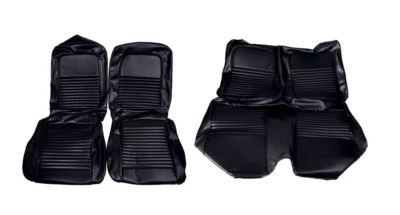 Ford Mustang 1967 convertible estándar negro asiento completo tapizado delantero y trasero Foto 1 de 3