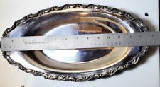 13½×7½" Vintage Oneida Silversmiths Silver Plated Oval Serving Tray
