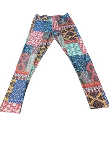 AMERICAN EAGLE OUTFITTERS Women's Size Medium Patchwork Print Leggings - Picture 1 of 12
