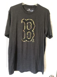 New Boston Red Sox Mens Shirt MLB Baseball Fanatics Gray Fatigue Logo B - XL - Picture 1 of 6