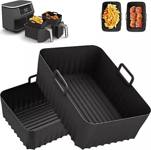 Silicone Air Fryer Liners for Ninja Foodi AF400UK AF451UK AF300UK 7.6L-9.5L, 2Pc - Picture 1 of 7