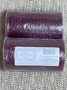 Decorative Mesh Burgandy w/Metallic Shimmer 5.5"x30' Autumn Halloween Deco Mesh - Picture 1 of 4