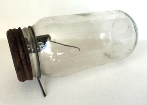 Antiker Otto Kämpfe ? U-Neek Glas Obstglas Mausefalle mit Drahtständerbeinen - Bild 1 von 6