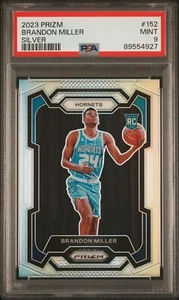 👑💎 2023-24 PANINI PRIZM SILVER #152 BRANDON MILLER Hornets RC ROOKIE PSA🎯🇺🇸 - Picture 1 of 3