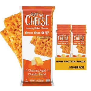 Just the Cheese Cheese Crisps | High Protein Baked Keto Snack | Made with 100% - Picture 1 of 7