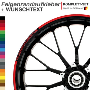 Felgenrandaufkleber Felgen Aufkleber mit deinem TEXT - Bild 1 von 2