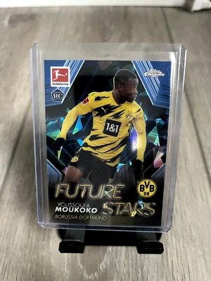 2020-21 Topps Chrome Sapphire Youssoufa Moukoko Future Stars RC #FS-YM - Image 1 of 2