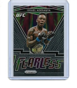 2021 UFC Panini Prizm Israel Adesanya Fearless Insert Base Sports Trading Cards - Picture 1 of 2