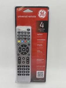 Control remoto universal GE GE 11695 4 dispositivos de audio/vídeo nuevos en paquete - Imagen 1 de 4