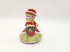 Berman & Anderson Christmas little girl with wreath Music Box Vintage 1979 