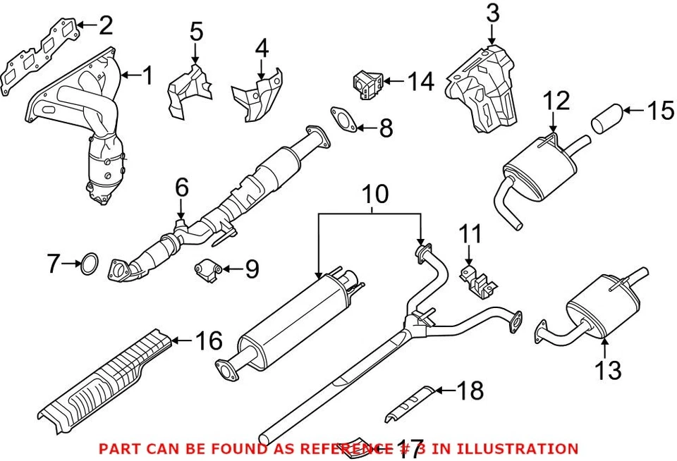 Protector térmico de escape genuino OEM para Nissan Altima 2013-2018 Rogue 2014-2020 Foto 1 de 1